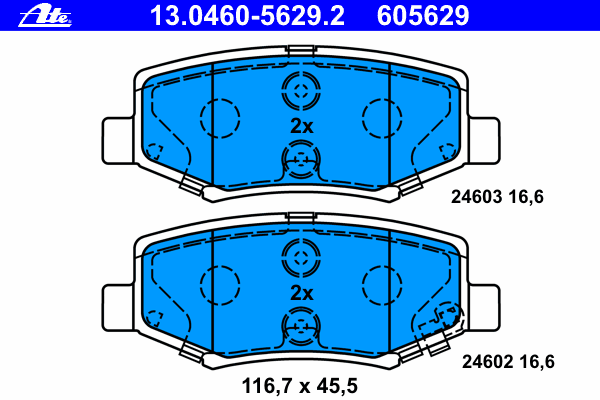 Тормозные колодки ATE 13.0460-5629.2
