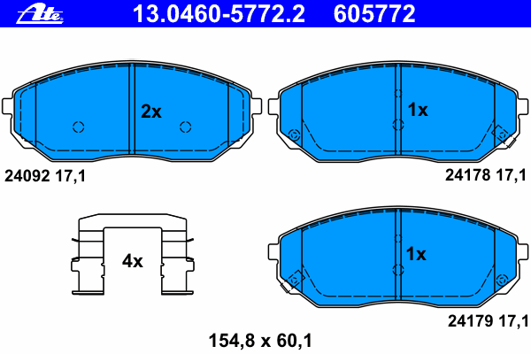 Тормозные колодки ATE 13.0460-5772.2