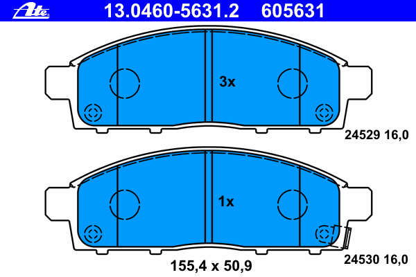 Тормозные колодки ATE 13.0460-5631.2