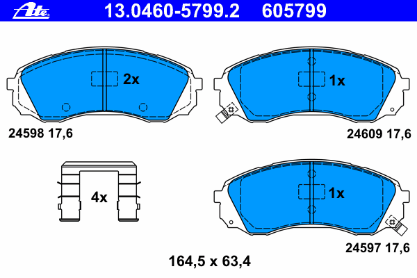 Тормозные колодки ATE 13.0460-5799.2