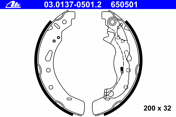 Тормозные колодки ATE 03.0137-0501.2