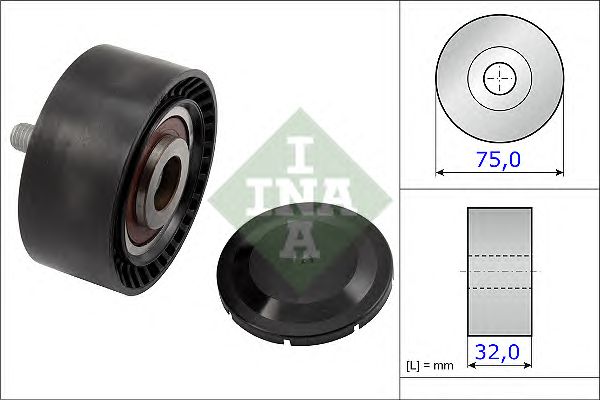 Направляющий / паразитный ролик  поликлинового ремня INA 532 0722 10