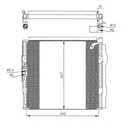 Радиатор кондиционера NRF 35266