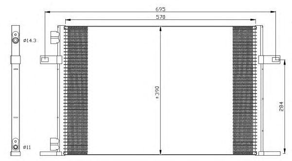 Радиатор кондиционера NRF 35311