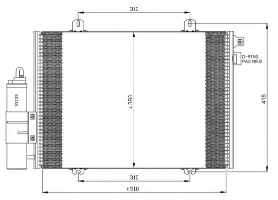 Радиатор кондиционера NRF 35379