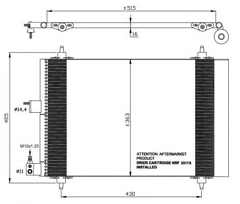 Радиатор кондиционера NRF 35414