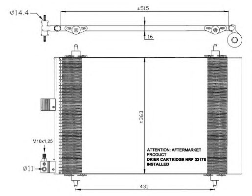 Радіатор кондиціонера NRF 35437