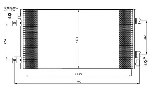 Радиатор кондиционера NRF 35485