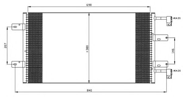 Радиатор кондиционера NRF 35505