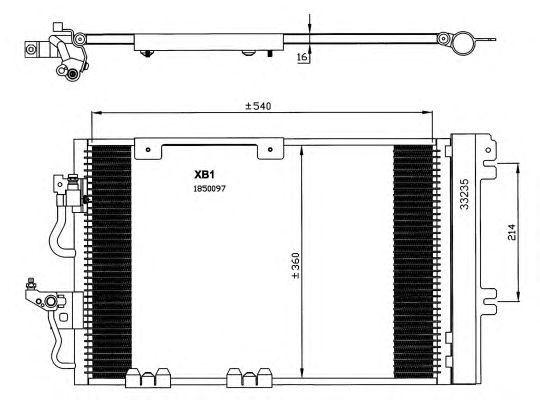 Радіатор кондиціонера NRF 35554