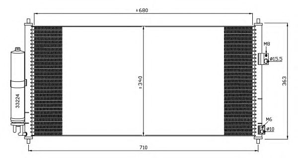 Радіатор кондиціонера NRF 35565