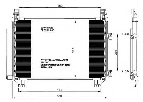 Радіатор кондиціонера NRF 35653