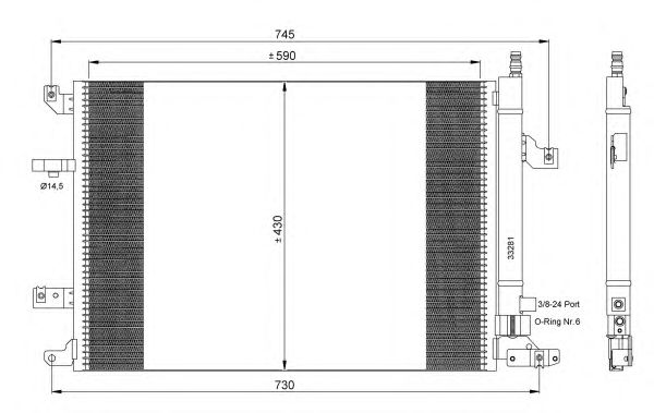 Радиатор кондиционера NRF 35739