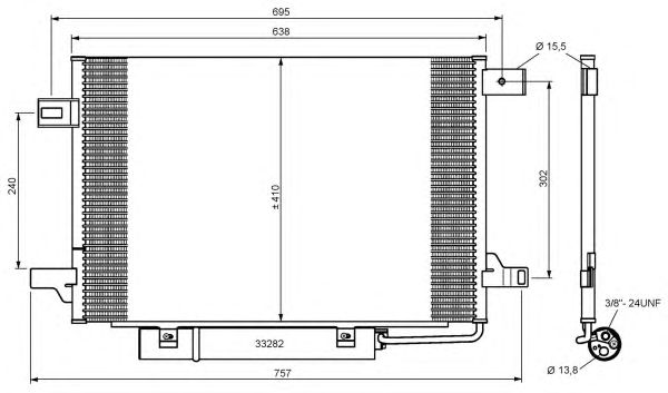 Радиатор кондиционера NRF 35758