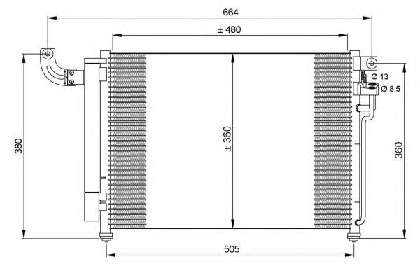 Радиатор кондиционера NRF 35852
