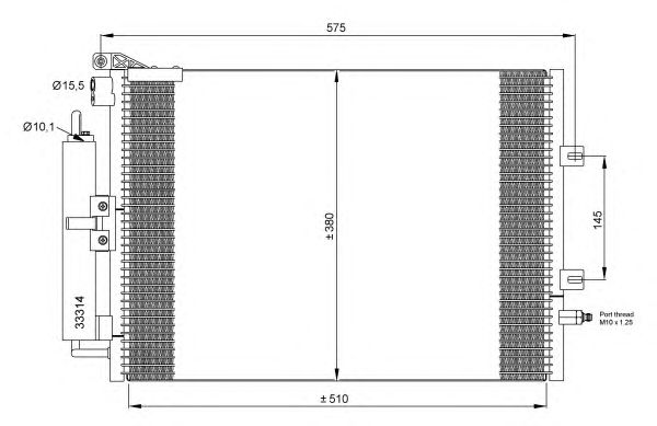 Радіатор кондиціонера NRF 35897
