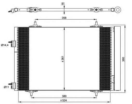 Радиатор кондиционера NRF 35945