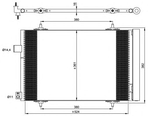 Радиатор кондиционера NRF 35946