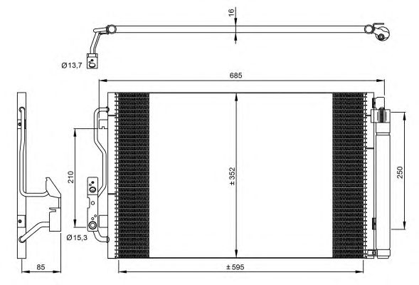 Радиатор кондиционера NRF 35970