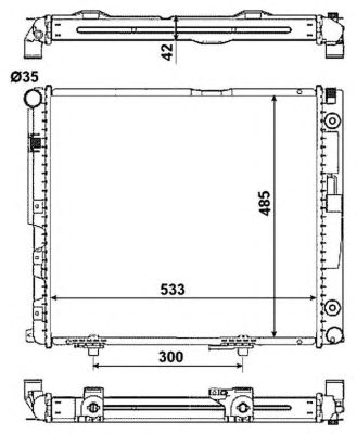 Радиатор, охлаждение двигателя NRF 516573