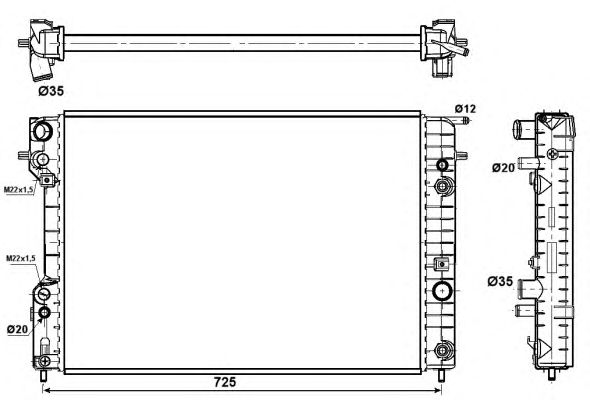 Радиатор, охлаждение двигателя NRF 529689