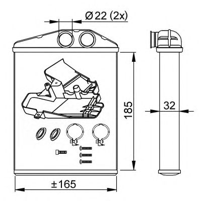 Радиатор отопителя NRF 54275
