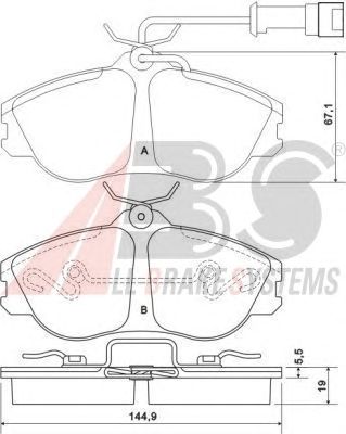 Тормозные колодки A.B.S. 36856