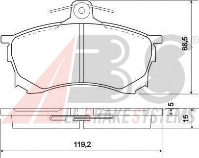 Тормозные колодки A.B.S. 36918