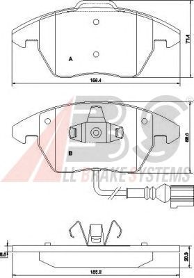 Тормозные колодки A.B.S. 37414