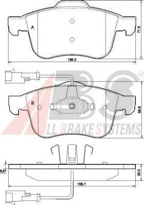 Тормозные колодки A.B.S. 37485