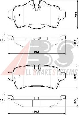 Тормозные колодки A.B.S. 37629