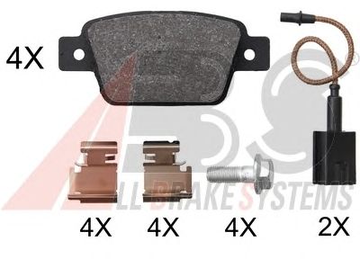 Тормозные колодки A.B.S. 37928
