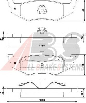 Тормозные колодки A.B.S. 38782