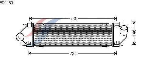 Интеркулер AVA QUALITY COOLING FD4480