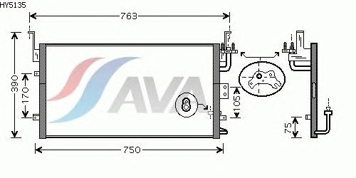 Радиатор кондиционера AVA QUALITY COOLING HY5135