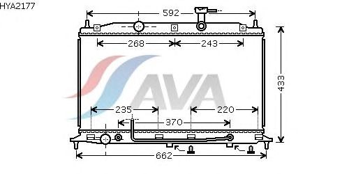 Радиатор, охлаждение двигателя AVA QUALITY COOLING HYA2177