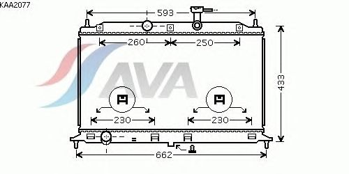 Радиатор, охлаждение двигателя AVA QUALITY COOLING KAA2077