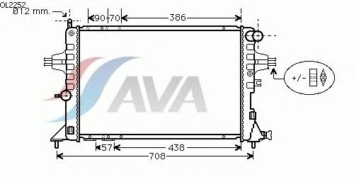 Радиатор, охлаждение двигателя AVA QUALITY COOLING OL2252