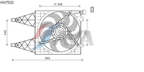 Вентилятор охлаждения AVA QUALITY COOLING VW7532