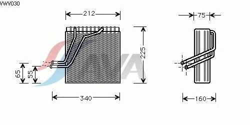 Испаритель кондиционера AVA QUALITY COOLING VWV030