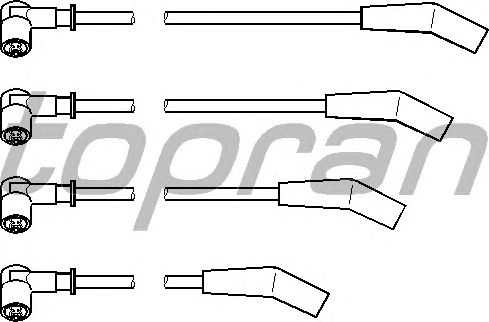 Комплект высоковольтных проводов TOPRAN 302 046