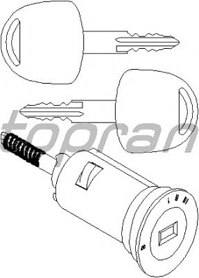 Личинка замка зажигания TOPRAN 205 654