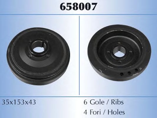 Шкив коленвала MALO 658007