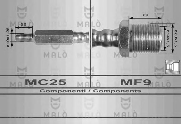 Тормозной шланг MALO 8334