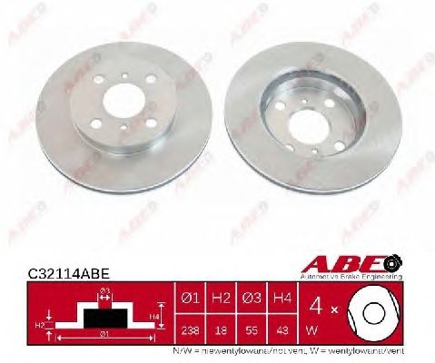 Гальмівний диск ABE C32114ABE