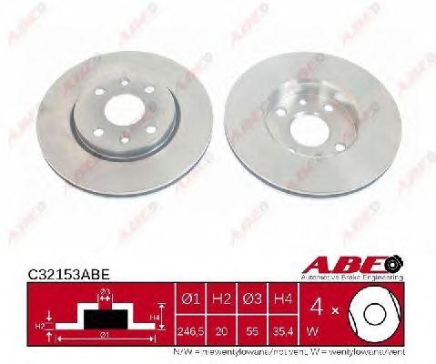 Гальмівний диск ABE C32153ABE
