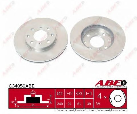 Гальмівний диск ABE C34050ABE