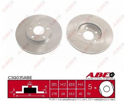 Гальмівний диск ABE C3G035ABE