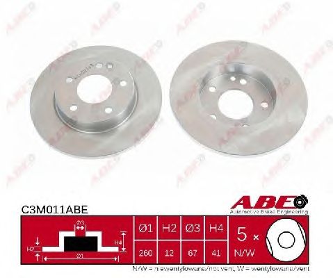 Тормозной диск ABE C3M011ABE