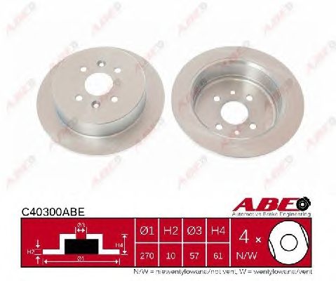 Гальмівний диск ABE C40300ABE
